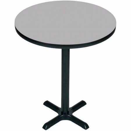 CORRELL 24'' Round Gray Granite Finish Bar Height High Pressure Cafe / Breakroom Table 384BXB24R15